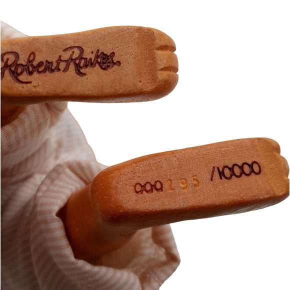 The Hopkins Bunny Rabbit Sculpture Wood Robert Raikes 1990s Numbered Limited - Picture 10 of 16